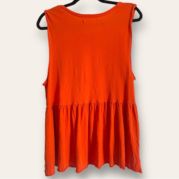 SOLD🚨Free People Raw Edge Drop Waist Sleeveless Anytime Tank Orange - Picture 10 of 10
